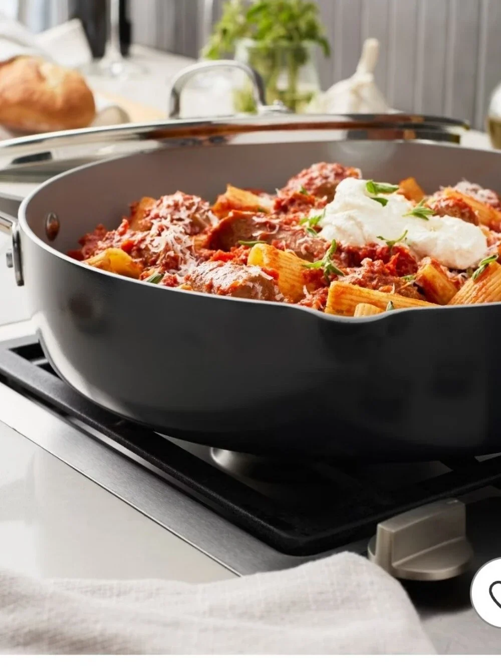 (Ew)Henckels 5-qt  Ceramic Nonstick Saute Pan with Handle Helper & Lid